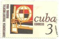(№1133-1135) Набор марок Куба 1966 год (3 марки) "Конференции азиатских странах Африки и Южной Амери